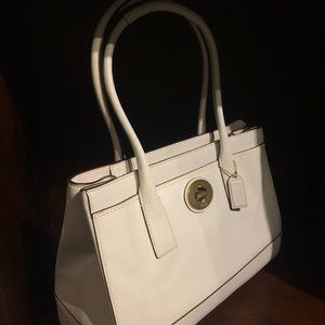COACH Handbag - Large in Bone/Off-White color